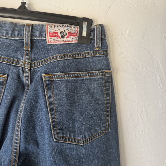 Rockies Jeans Womens 9-R Blue Relaxed Fit Straight Leg Denim Stretch Western‎ - Picture 1 of 10